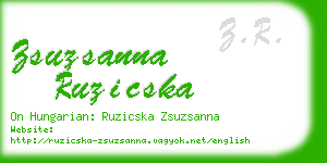 zsuzsanna ruzicska business card